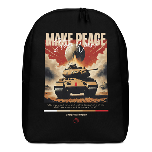 Make Peace Stop War Tank Minimalist Backpack