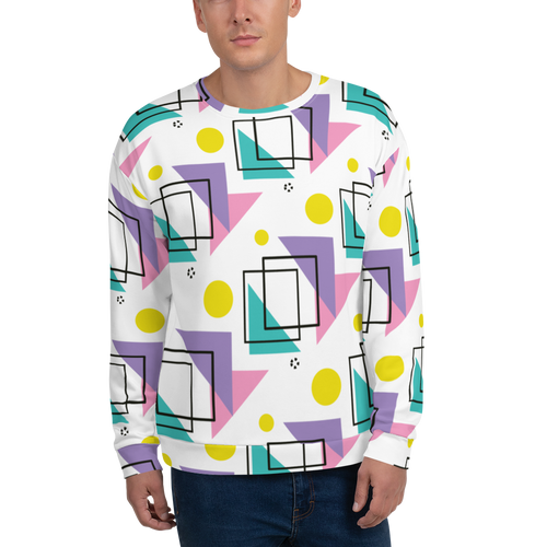 Memphis Colorful Pattern 02 All-Over Print Unisex Sweatshirt
