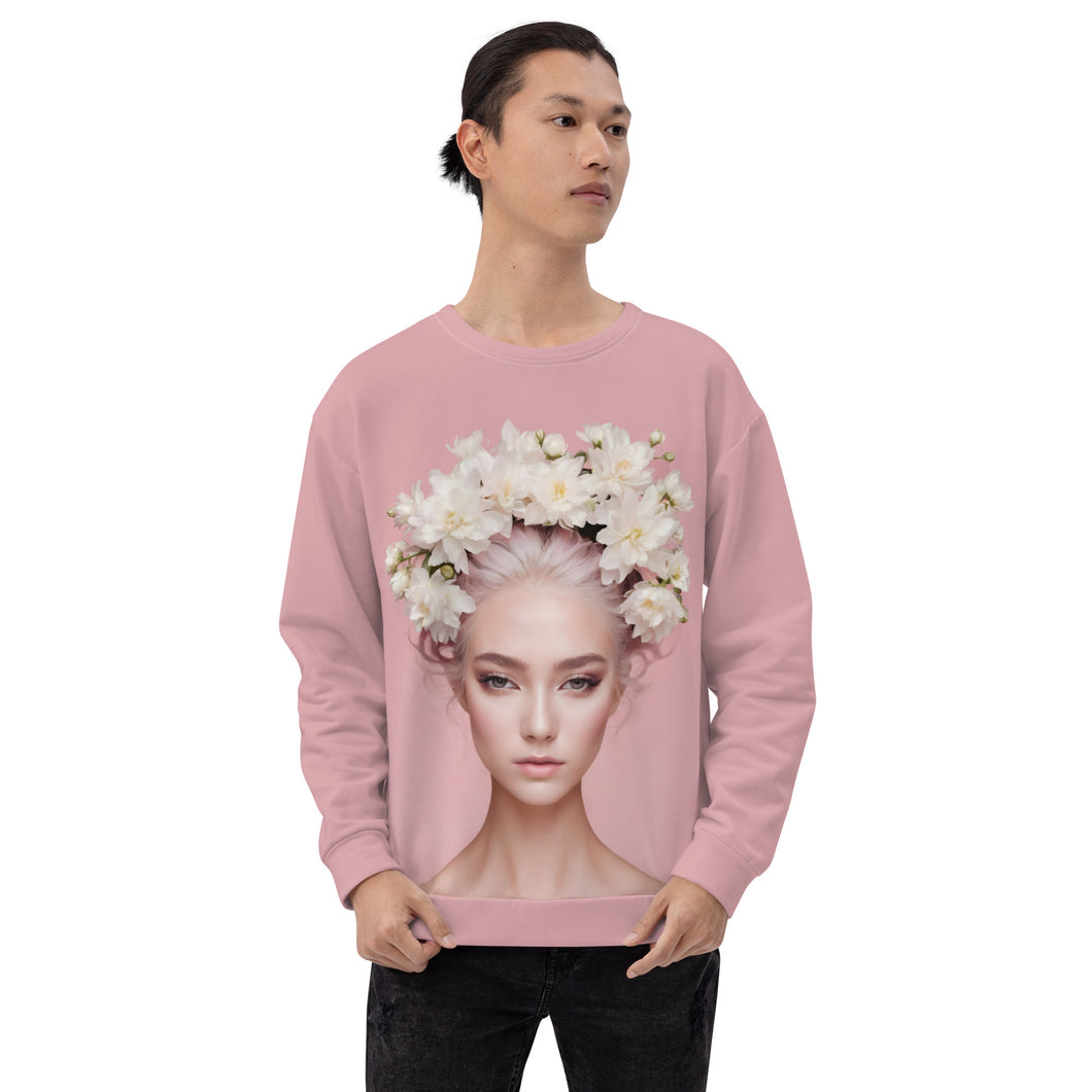 Pink Female Art Unisex Sweatshirt