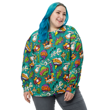 Comic Text Pattern Unisex Sweatshirt