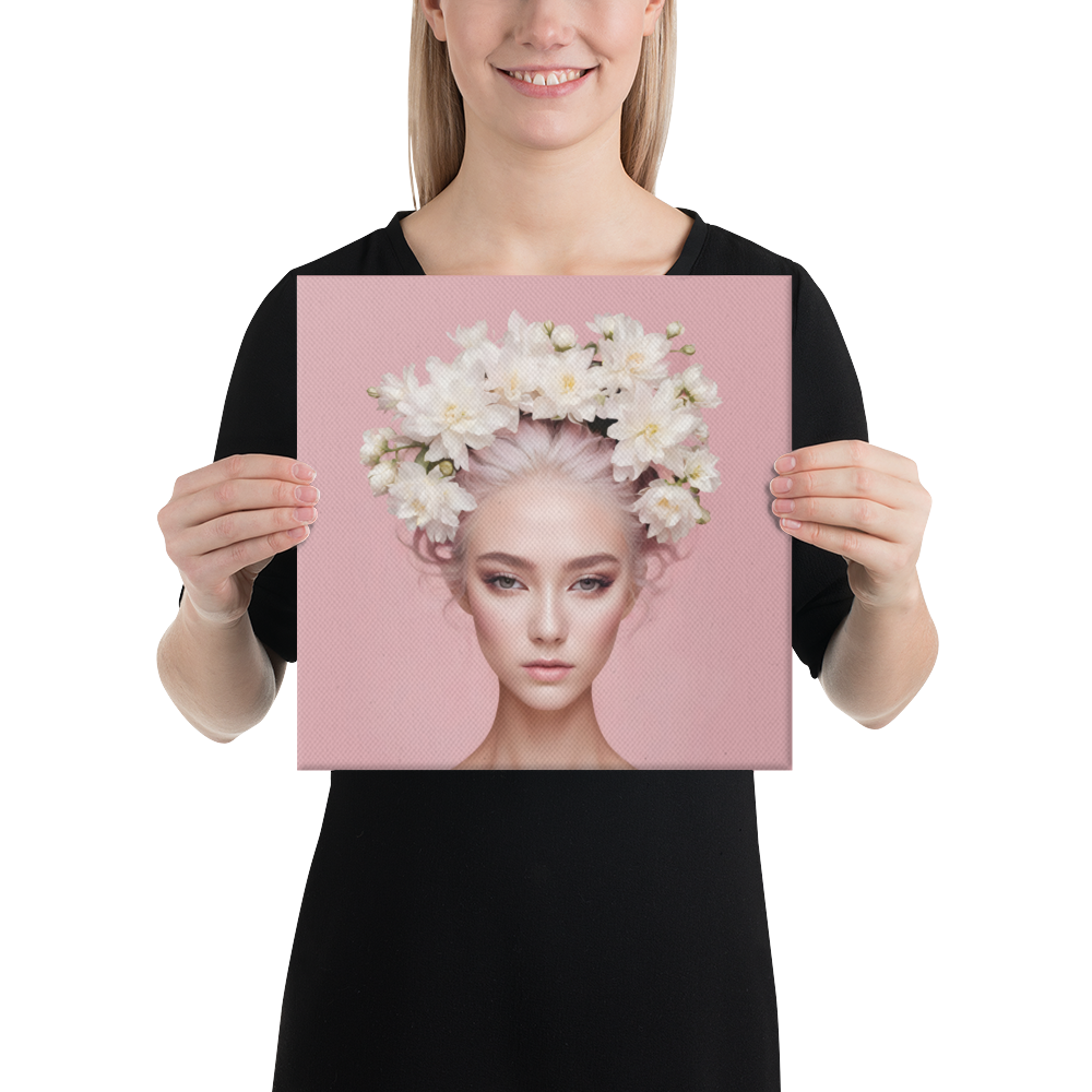 Pink Female Art Canvas Print