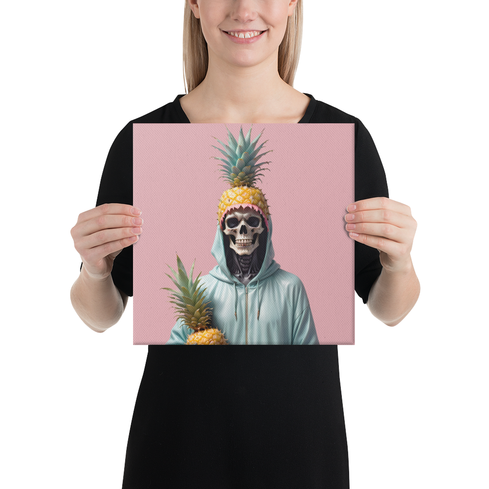 Skull Pineapple Canvas Print