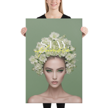 Stay Humble Female Flower Art Canvas Print