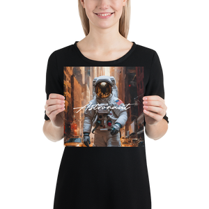 Astronaut Urban Poster Print
