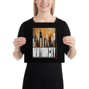 NYC Landscape Painting Poster Print Art