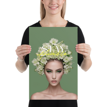 Stay Humble Female Flower Art Poster Print