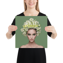 Stay Humble Female Flower Art Poster Print