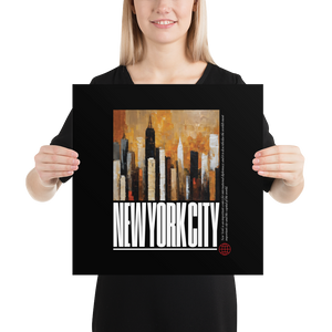 NYC Landscape Painting Poster Print Art