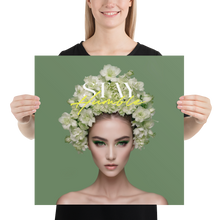 Stay Humble Female Flower Art Poster Print