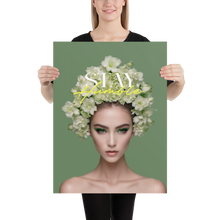 Stay Humble Female Flower Art Poster Print
