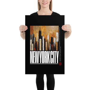 NYC Landscape Painting Poster Print Art