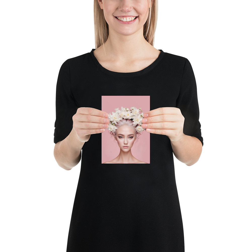 Pink Female Art Poster Print