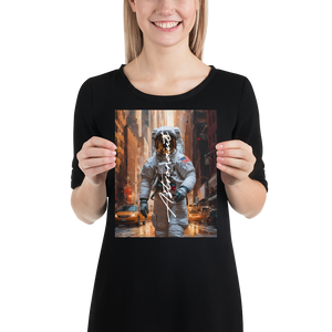 Astronaut Urban Poster Print