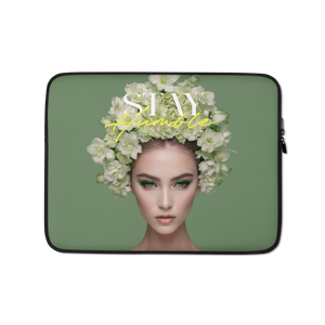 Stay Humble Female Flower Art Laptop Sleeve