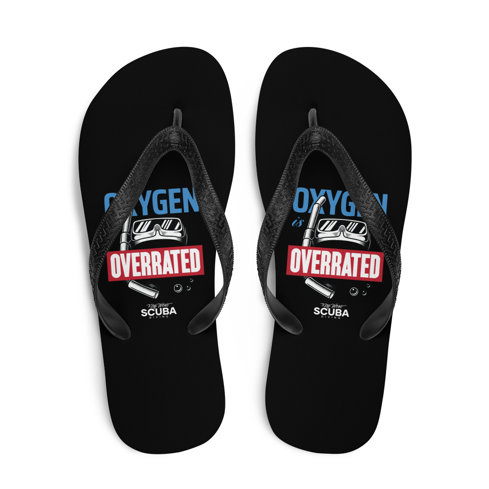 Oxygen is Overrated KWSD Logo Potrait Flip Flops