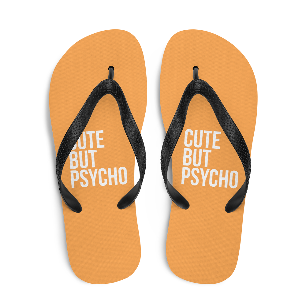 Cute But Psycho Texas Rose Flip Flops
