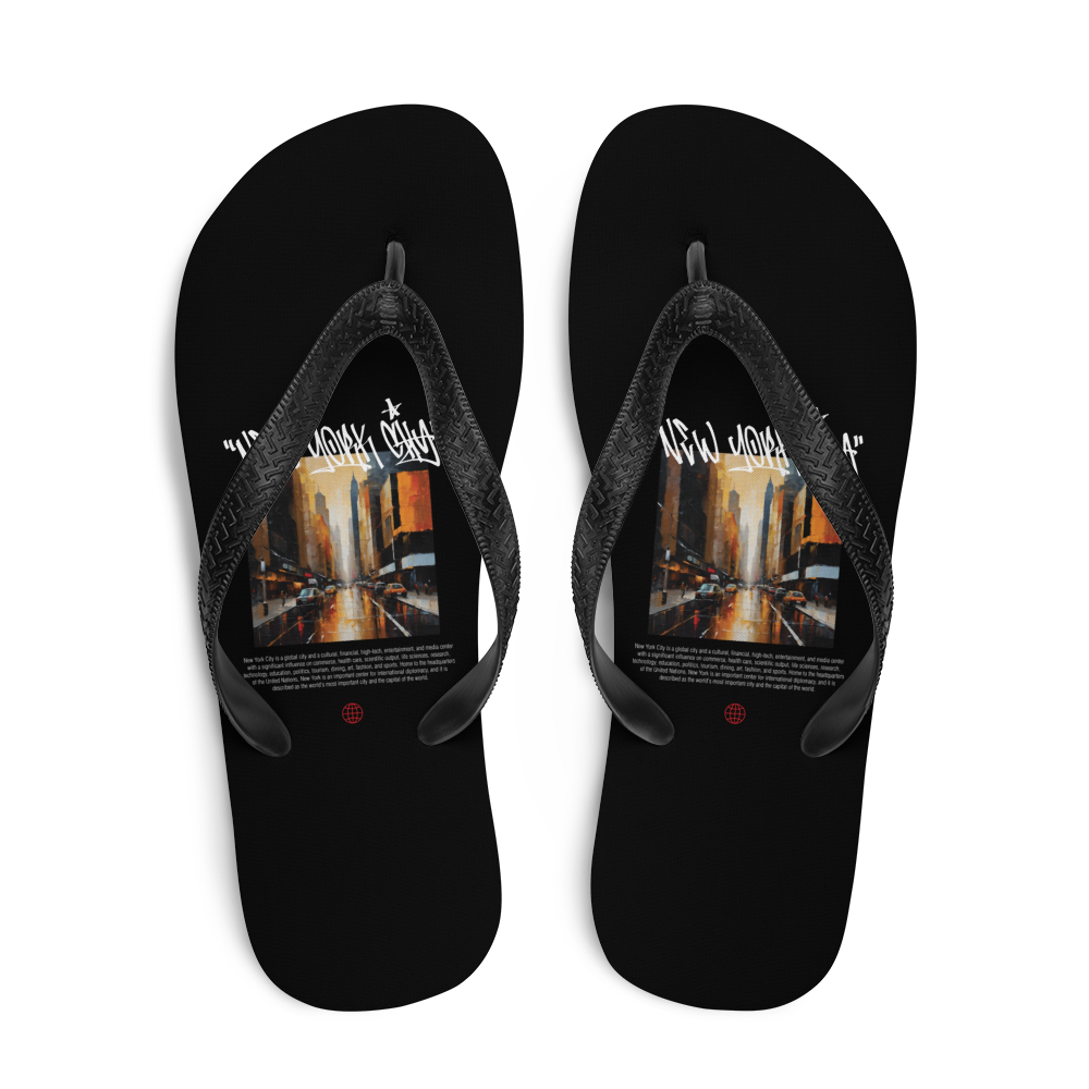 New York City Painting Flip Flops