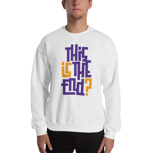 IS/THIS IS THE END? Purple Yellow Unisex Sweatshirt