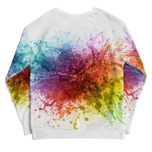 Rainbow Paint Splash Unisex Sweatshirt by Design Express