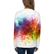 Rainbow Paint Splash Unisex Sweatshirt by Design Express