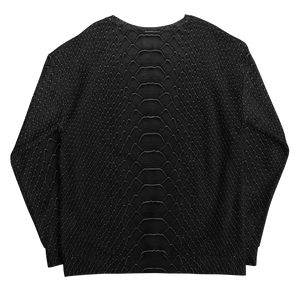 Black Snake Skin Print Unisex Sweatshirt by Design Express