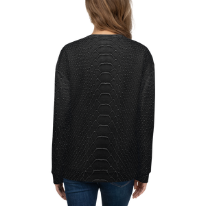 Black Snake Skin Print Unisex Sweatshirt by Design Express