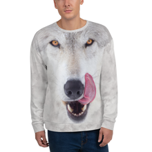 XS Snow Wolf "All Over Animal" Unisex Sweatshirt by Design Express