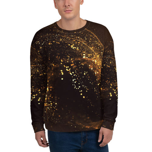 XS Gold Swirl Unisex Sweatshirt by Design Express