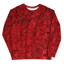 Red Rose Pattern Unisex Sweatshirt by Design Express