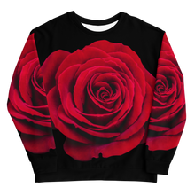 Charming Red Rose Unisex Sweatshirt by Design Express