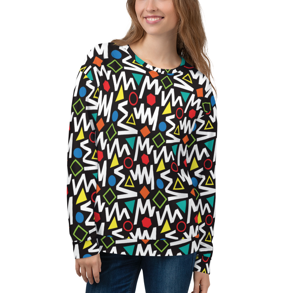 XS Pop Geometrical Pattern Unisex Sweatshirt by Design Express