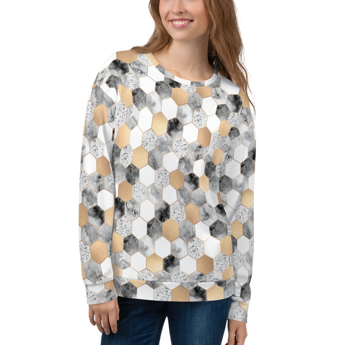 XS Hexagonal Pattern Unisex Sweatshirt by Design Express