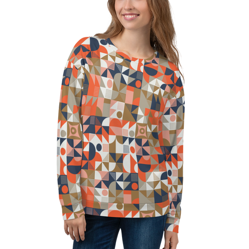 XS Mid Century Pattern Unisex Sweatshirt by Design Express