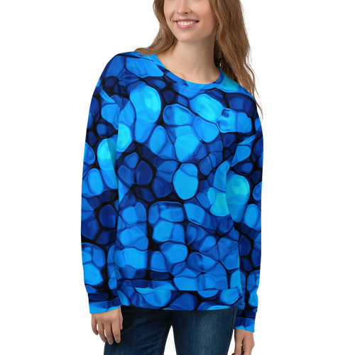 XS Crystalize Blue Unisex Sweatshirt by Design Express