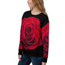 Charming Red Rose Unisex Sweatshirt by Design Express