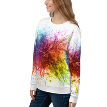 Rainbow Paint Splash Unisex Sweatshirt by Design Express