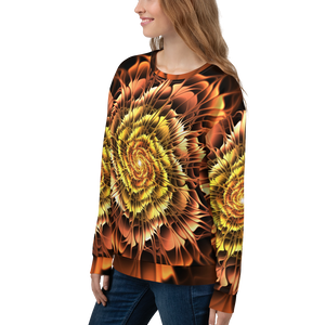 Abstract Flower 01 Unisex Sweatshirt by Design Express