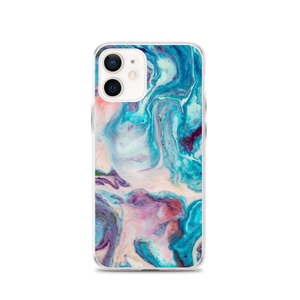 iPhone 12 Blue Multicolor Marble iPhone Case by Design Express