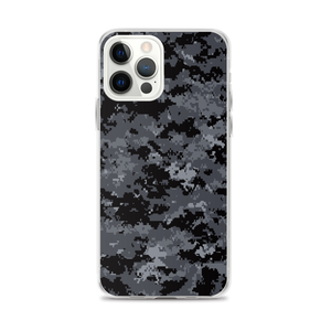 iPhone 12 Pro Max Dark Grey Digital Camouflage Print iPhone Case by Design Express