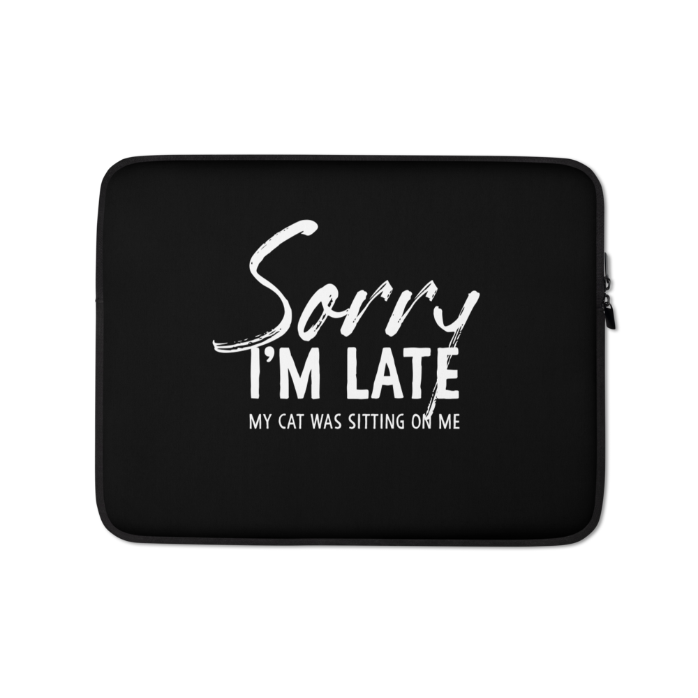 13 in Sorry I'm Late (Funny Cat Lover) Laptop Sleeve by Design Express