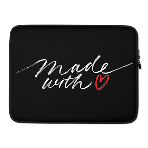 15 in Made With Love (Funny) Laptop Sleeve by Design Express
