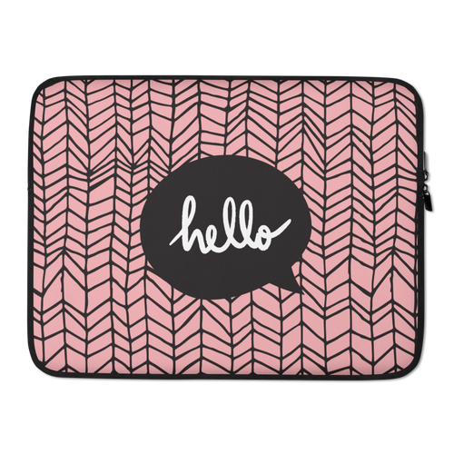 15 in Hello Laptop Sleeve by Design Express