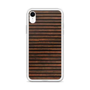 Horizontal Brown Wood iPhone Case by Design Express