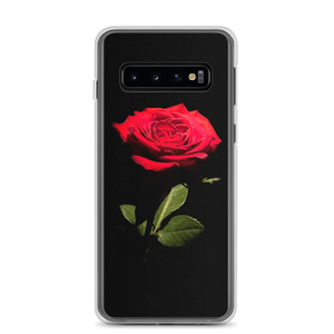 Samsung Galaxy S10 Red Rose on Black Samsung Case by Design Express