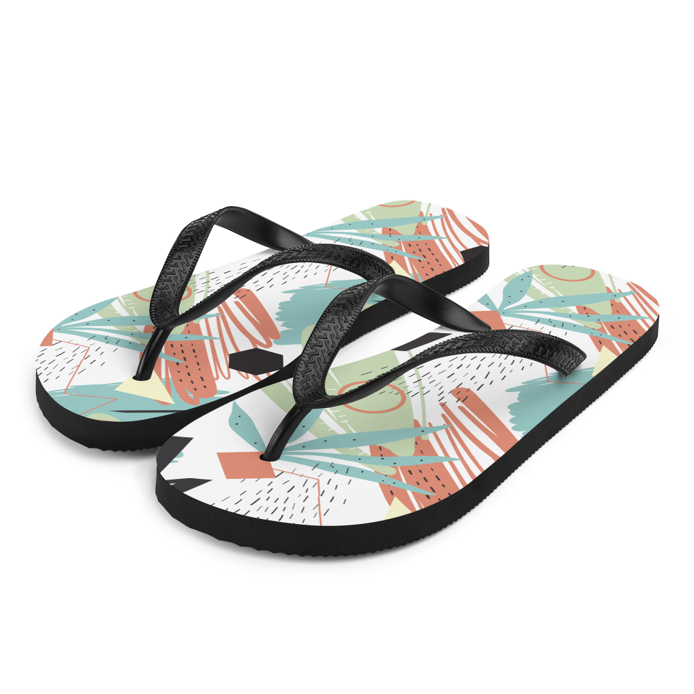 S Mix Geometrical Pattern 03 Flip-Flops by Design Express