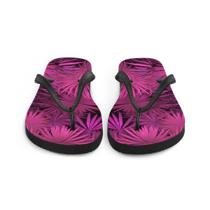 Pink Palm Flip-Flops by Design Express