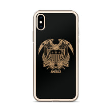 United States Of America Eagle Illustration Reverse Gold iPhone Case iPhone Cases by Design Express