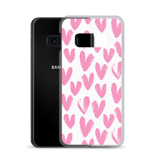 Pink Heart Pattern Samsung Case by Design Express