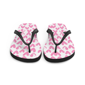 Pink Heart Pattern Flip-Flops by Design Express