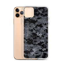 Dark Grey Digital Camouflage Print iPhone Case by Design Express